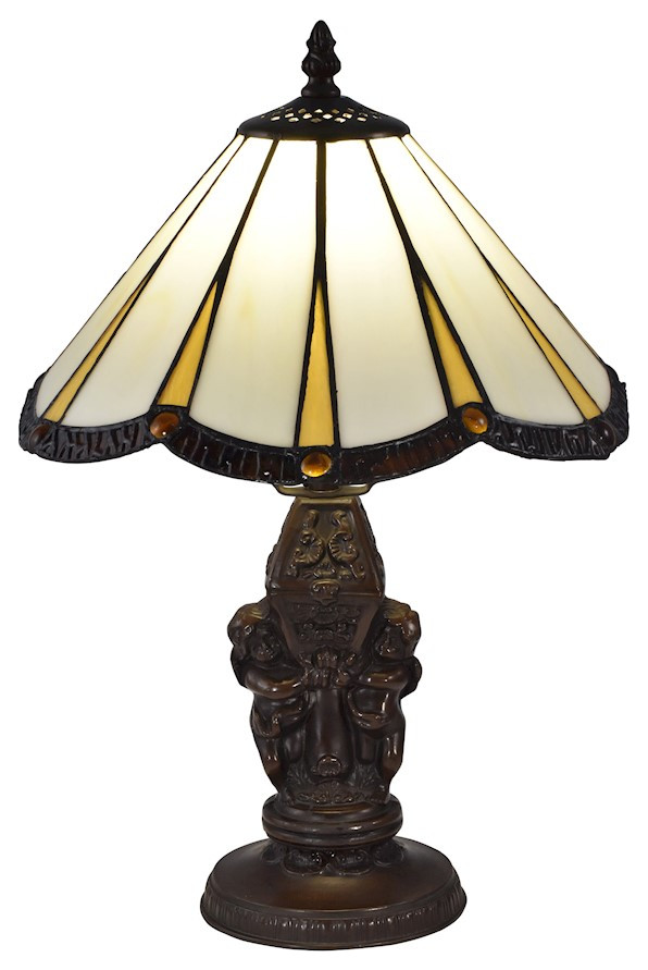 Dale Tiffany Springdale 17" Rosita Tiffany Accent Table Lamp, Bronze