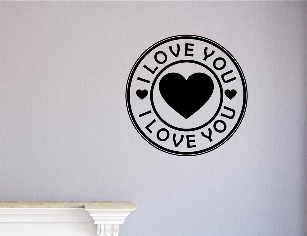 I Love You, Wall Decor Stickers Contemporary Wall Decals by