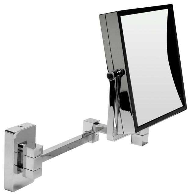 Alfi 8 Square Wall Mounted 5x Magnify Cosmetic Mirror