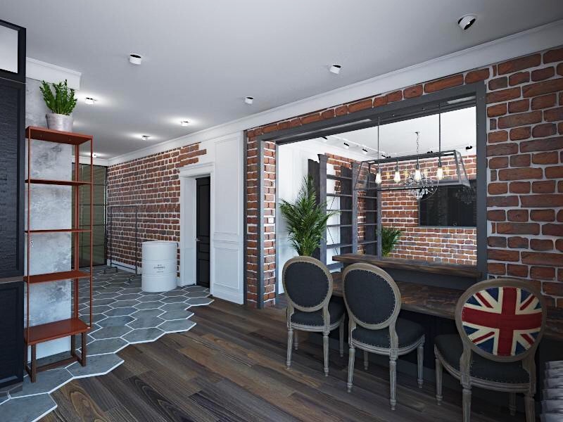 квартира студия в стиле лофт