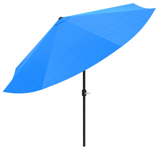 Patio Umbrella With Auto Tilt 10 Ft By Pure Garden Brilliant Blue Contemporary Outdoor Umbrellas By Dcg Wholesale