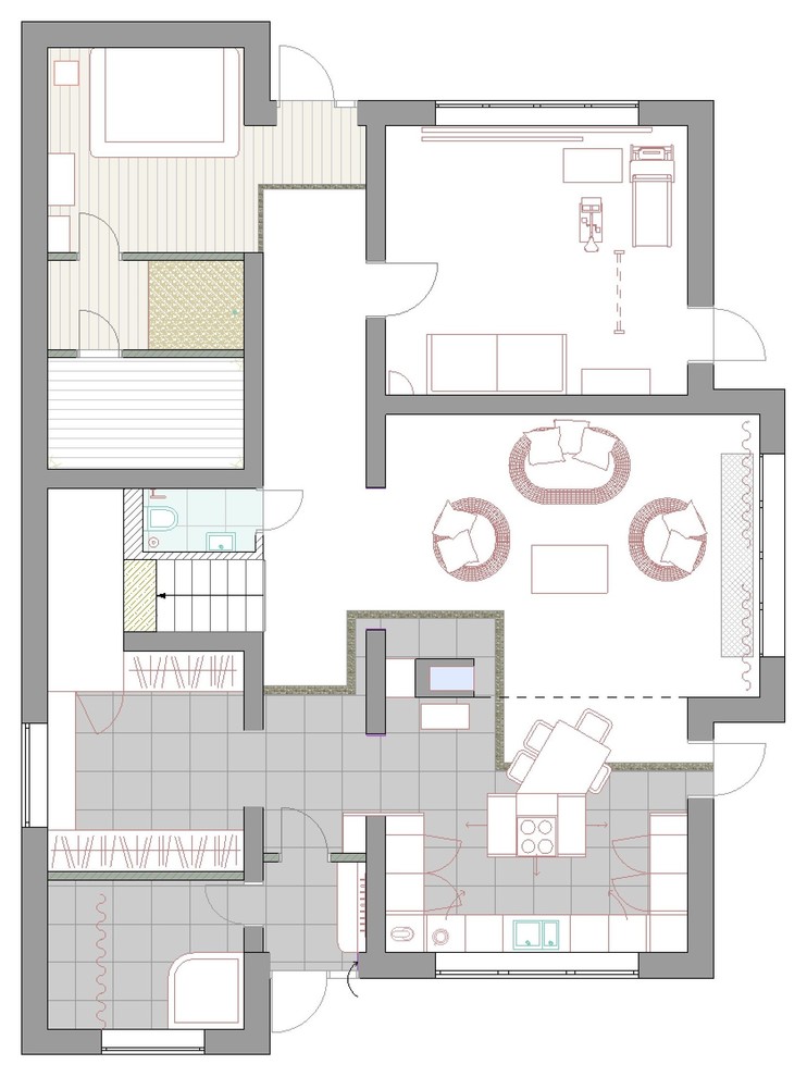 План первого этажа