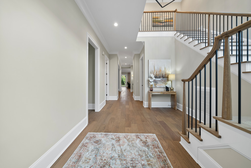 Inspiration for a transitional entryway remodel in Raleigh