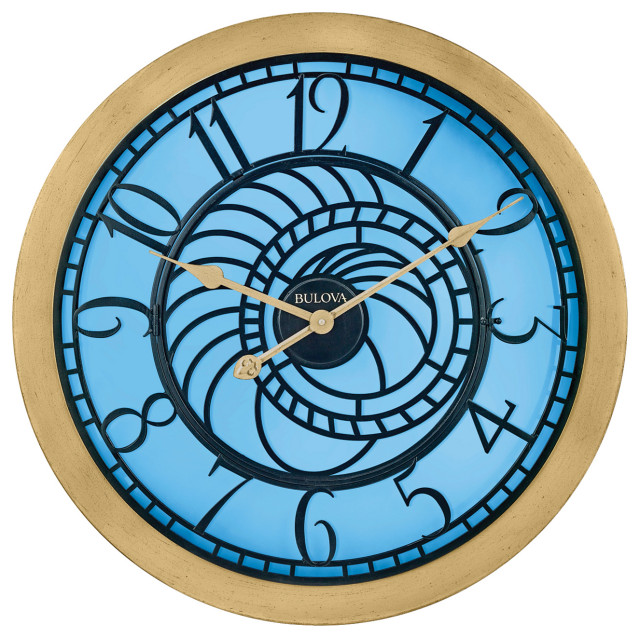 Bulova Wizard Illuminated Wall Clock 24" Contemporary Wall Clocks