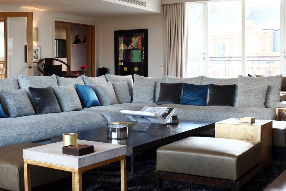 Inspiration for a contemporary living room in London.