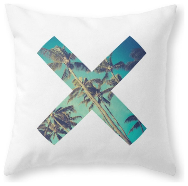 Palm Trees Throw Pillow, Indoor Cover, 16