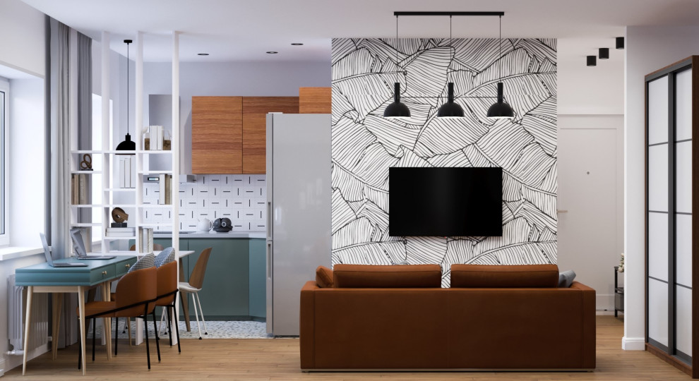 Однокомнатная квартира в скандинавском стиле