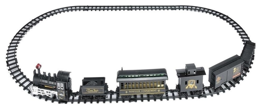16 Piece Battery Operated Lighted And Animated Classic Train Set With Sound Contemporary Kids Toys And Games By Northlight Seasonal