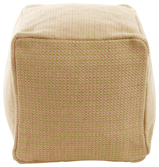 Woven Jute Pouf Beach Style Floor Pillows And Poufs by Best Home