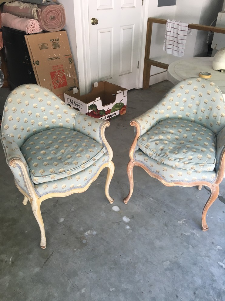 Pair of Diminutive French Louis XV Rococo Boudoir Slipper Chairs