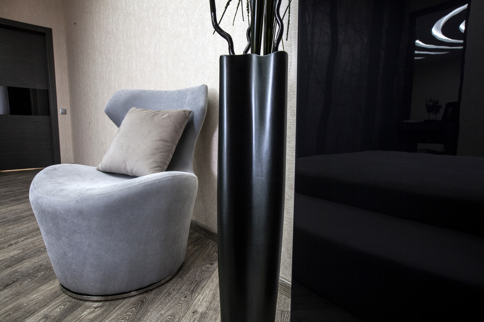 Реализованный интерьер квартиры в современном стиле - "Утренний туман"