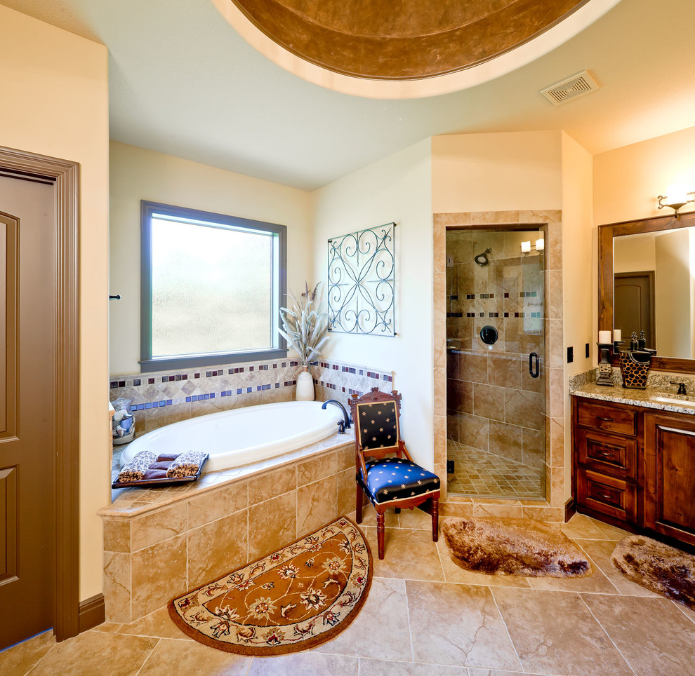 This is an example of a mediterranean bathroom in Kansas City.