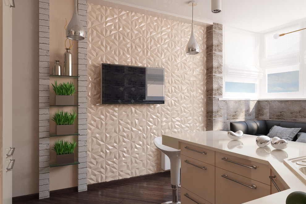 Дизайн двухкомнатной квартиры в стиле хай-тек