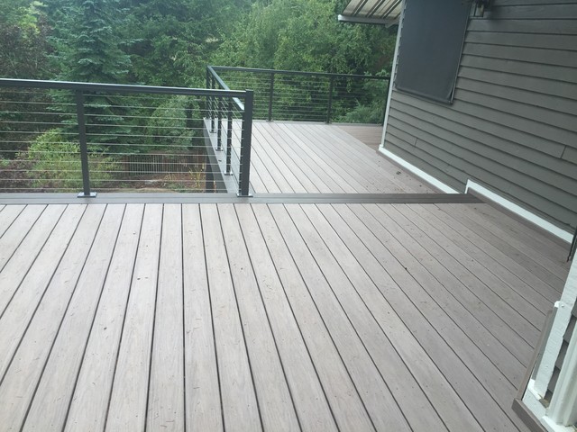 Sammamish custom deck using Wolf decking contemporary-terrace