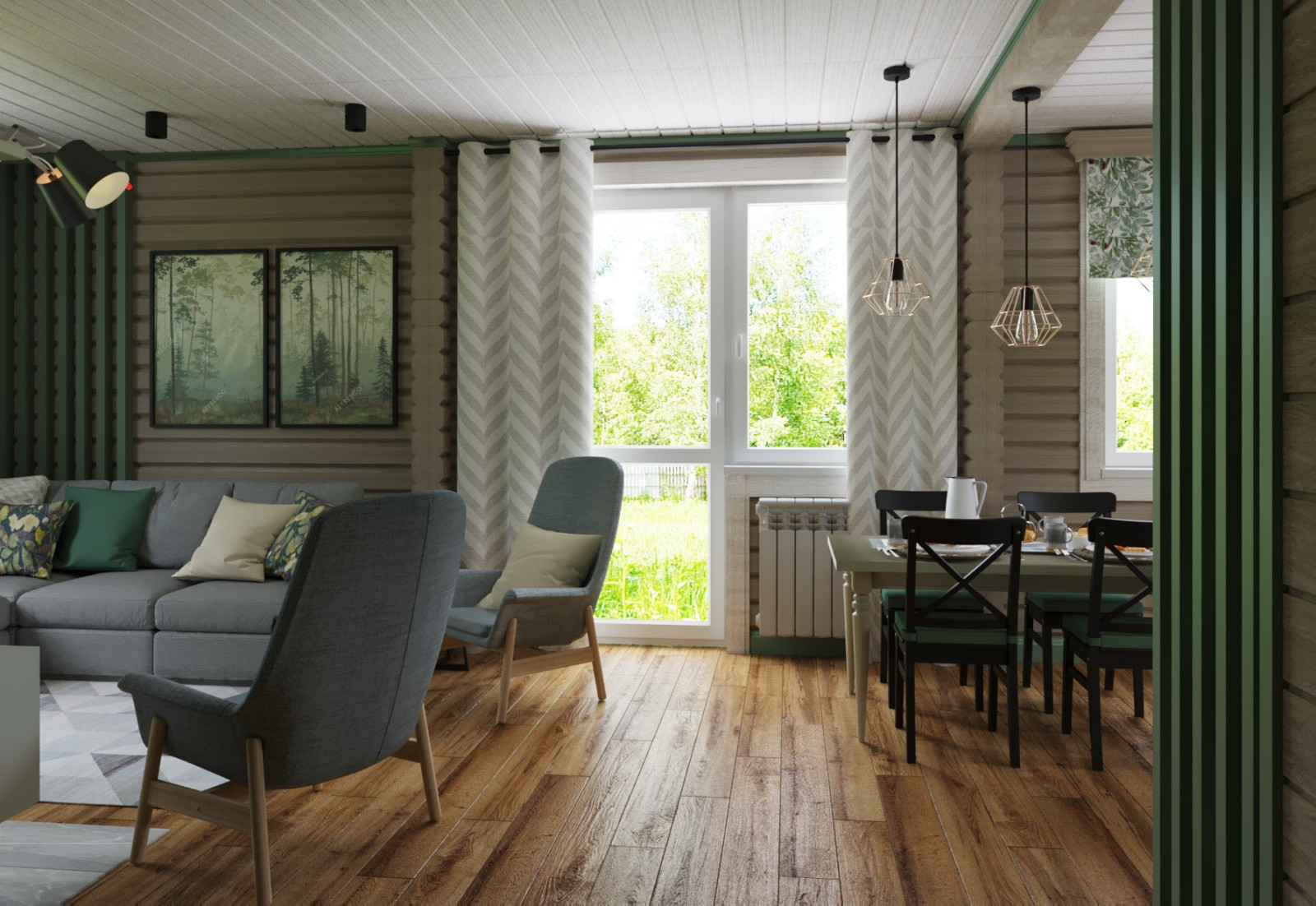 Дом из бруса.