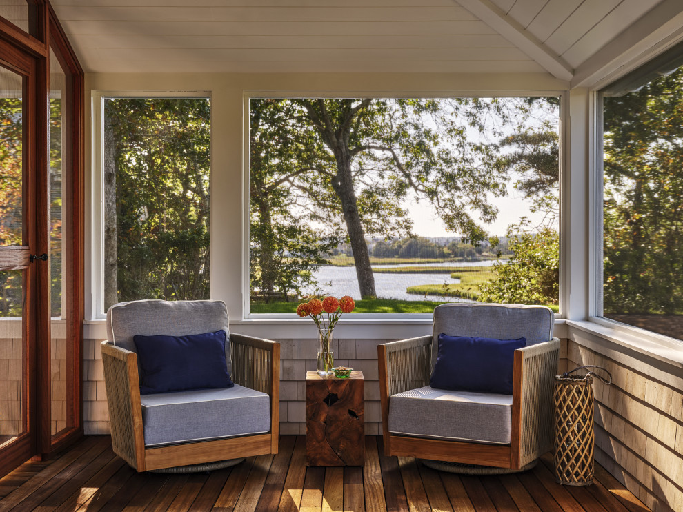 Enclosed Porch View - Transitional - Porch - Boston - by Crowley ...