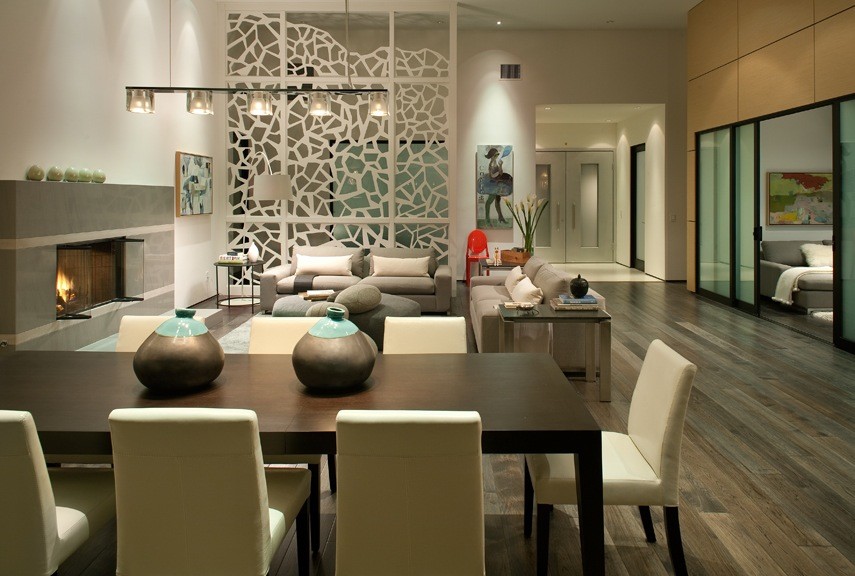 Photo of a contemporary dining room in San Diego.