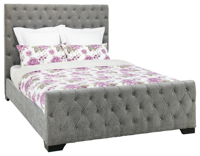 Lillian Bedstead, Steel Grey, Uk Super King