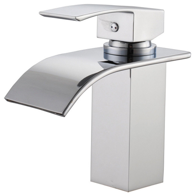 Waterfall Contemporary Bathroom Sink Faucet