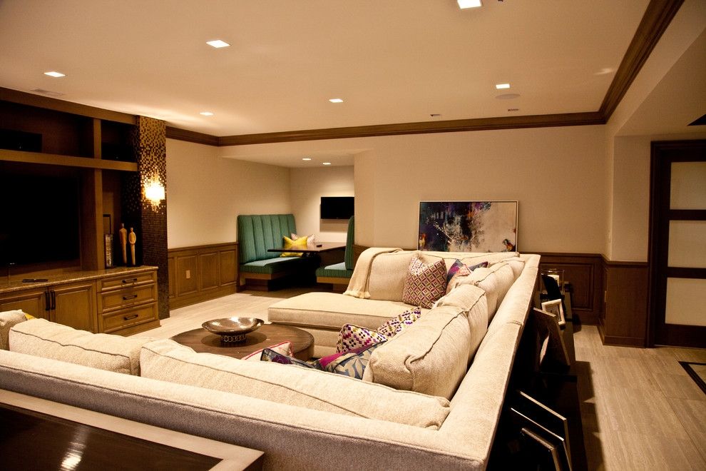 Basement - transitional basement idea