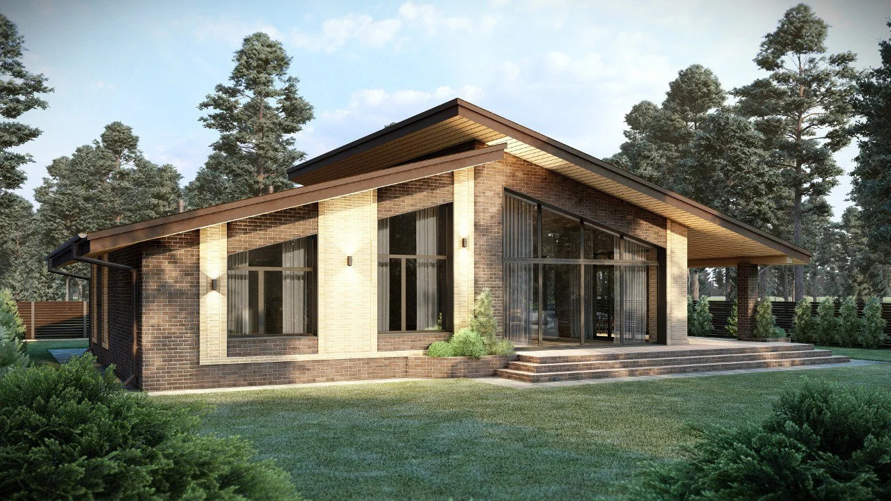 ПРОЕКТ ДОМА ИЗ КИРПИЧА 133,58М²