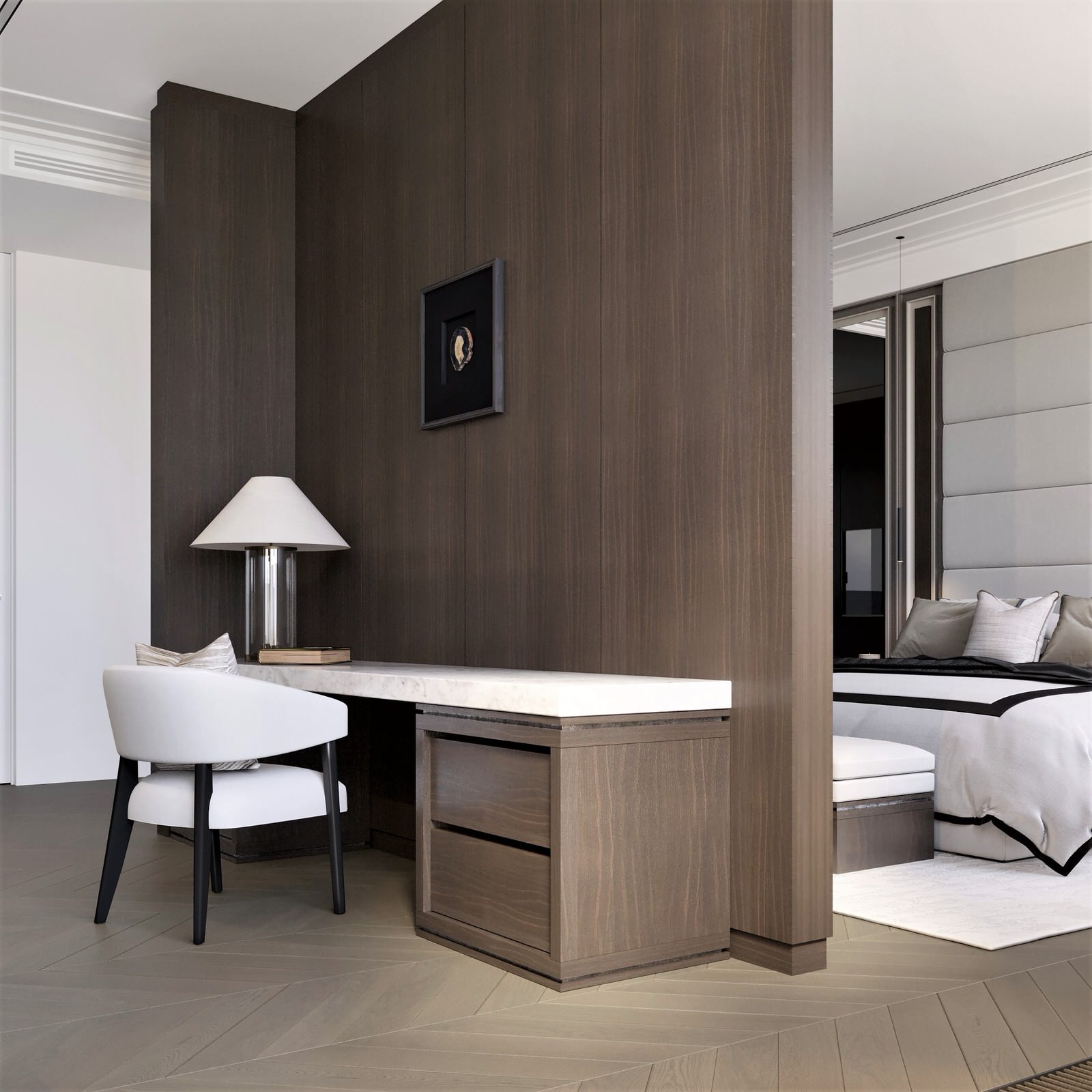 Мастер спальня с проходным гардеробом