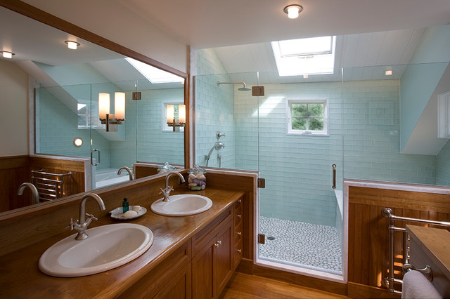Martha's Vineyard Cottage Renovation transitional-bathroom