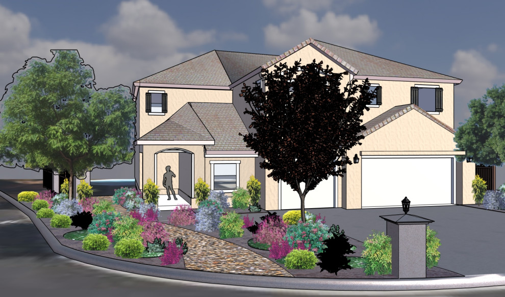 Alternate Front Yard Design for a Silicon Valley Residence