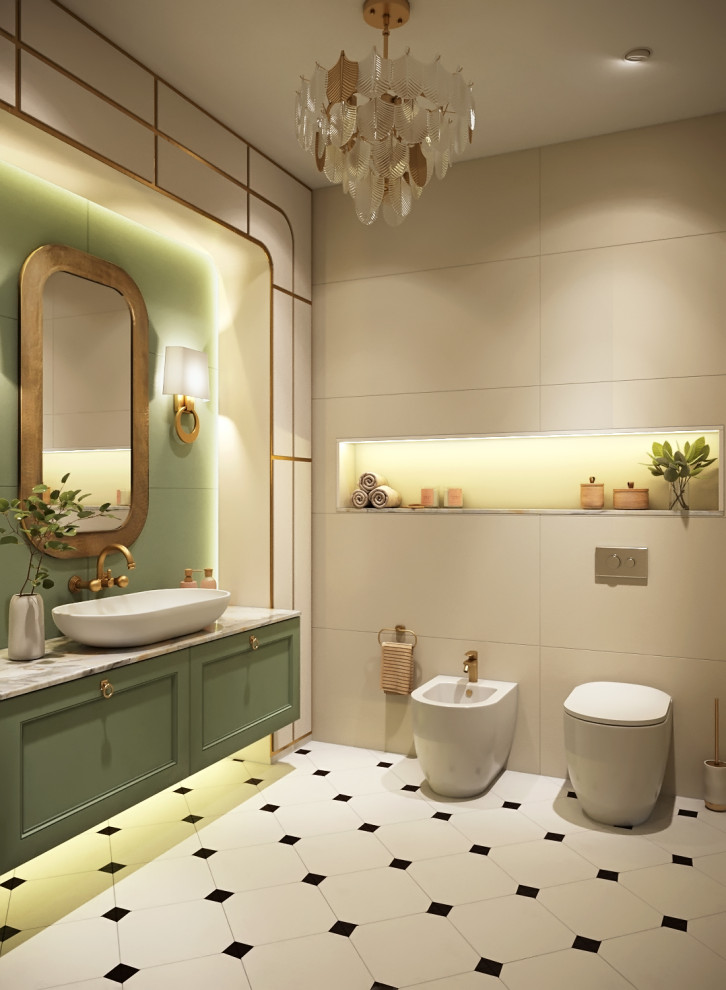 Кораллово-оливковый микс