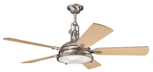 Kichler 300018BSS Hatteras Bay 56" Brushed Stainless Steel Ceiling Fan - blades