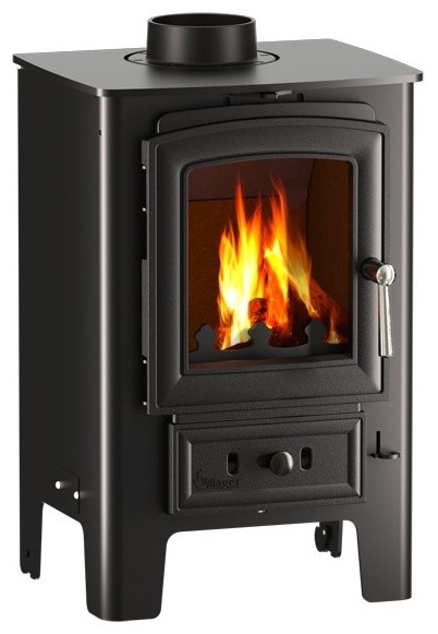 Villager Heron 5 Multifuel Stove Black 5 0kw Contemporary