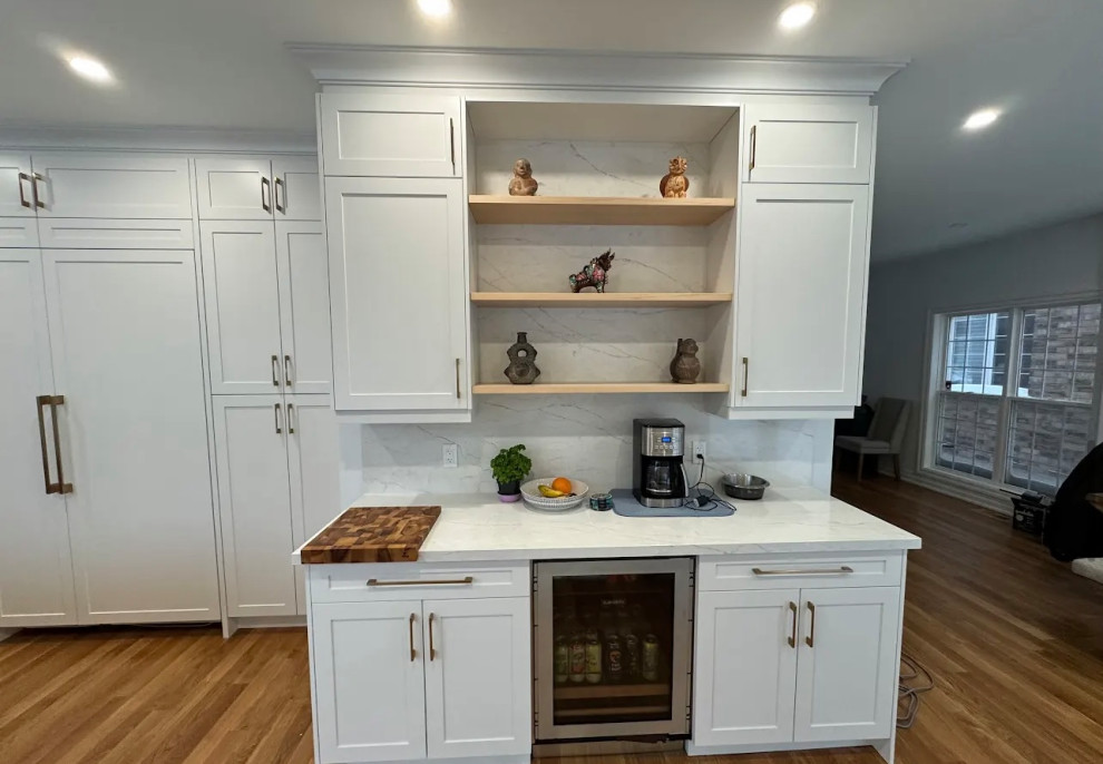 Main Floor with large window & patio door include an open concept kitchen