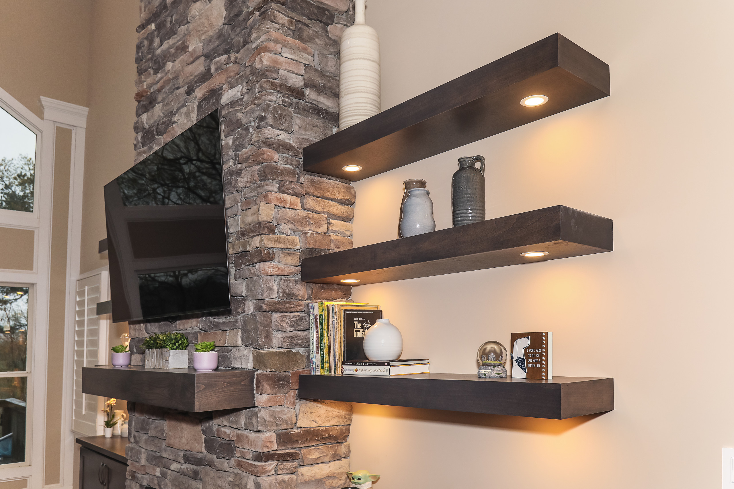 North Hall Fireplace and Laundry / Mud Room Remodel