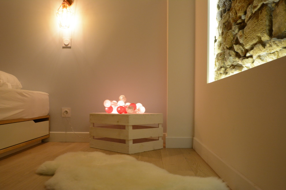 Exemple d'une chambre tendance.