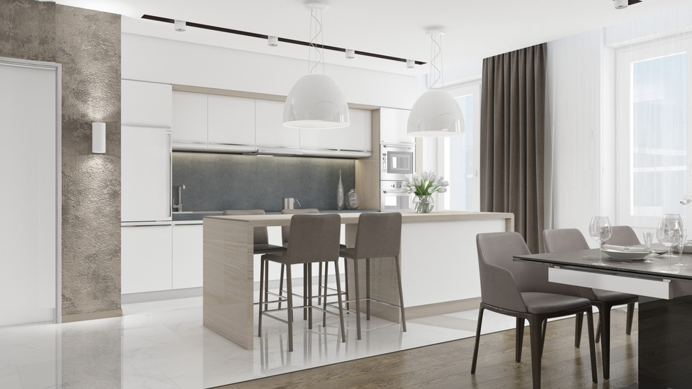 Интерьер в современном стиле с элементами роскоши