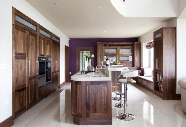 Handmade Jonathan Williams Solid Walnut rustic-kitchen