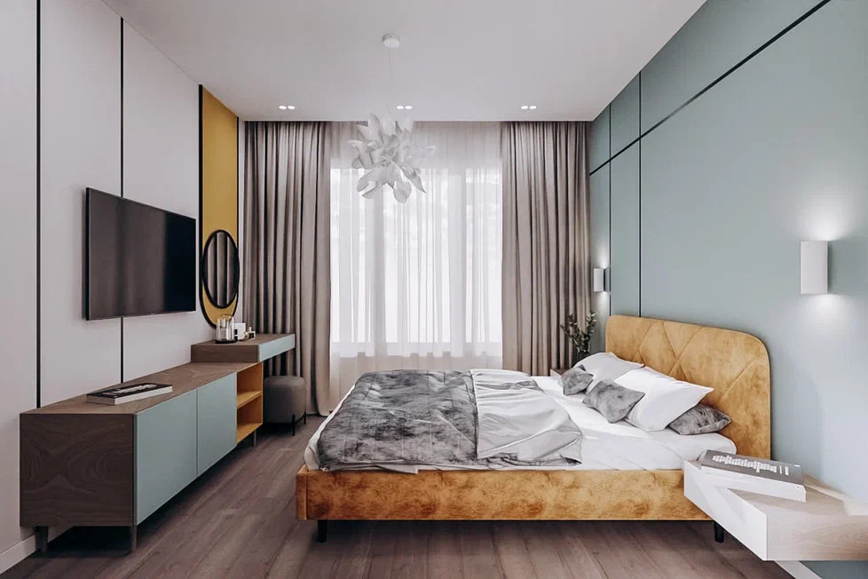 Планировка 3-х комнатной квартиры в современном стиле