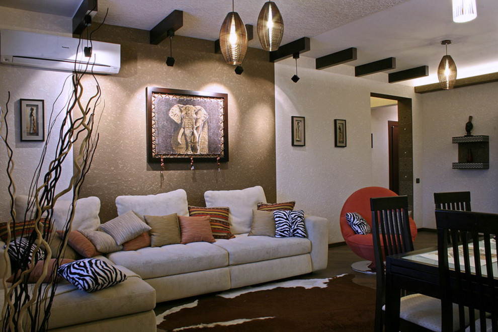 Квартира с африканскими мотивами в г. Обнинске.