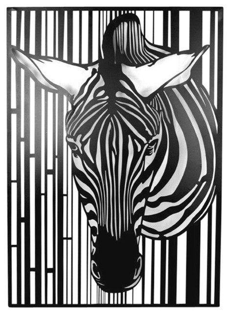 Sagebrook Home Black Metal Zebra Wall Decor Art - Contemporary - Metal ...