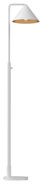 Remy 58" Floor Lamp Matte White 72" Wire Rotary Dimmer E26 60W