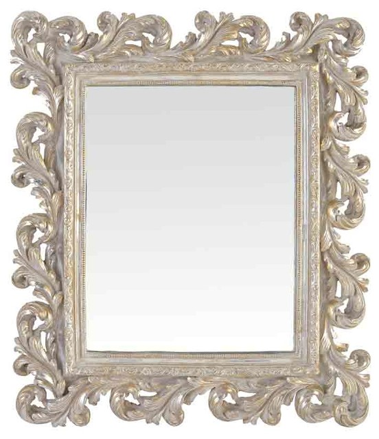 Baroque Wall Mirror emde silver baroque mirror - mediterranean - wall mirrors -emde Baroque Wall Mirror emde silver baroque mirror - mediterranean - wall mirrors -emde