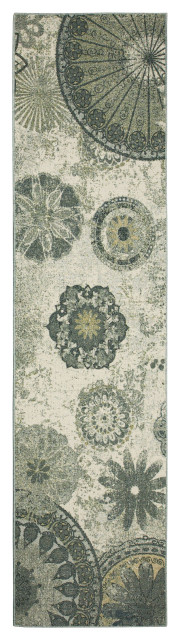 Alexa Medallion Multi Rug, 2' x 8' - Contemporary - Hall And Stair ...