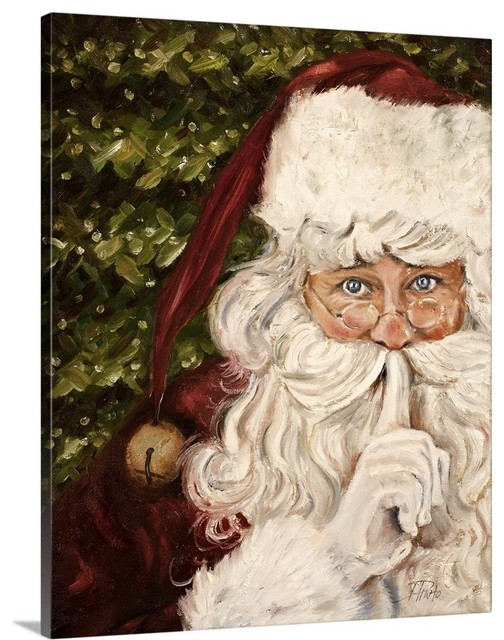 "Secret Santa" Wrapped Canvas Art Print, 24"x30"x1.5"