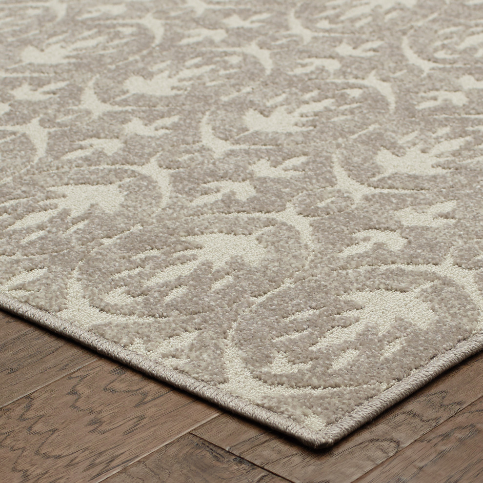 Oriental Weavers Hampton 194E5 Grey RUG, 6'7"x9'6" Contemporary