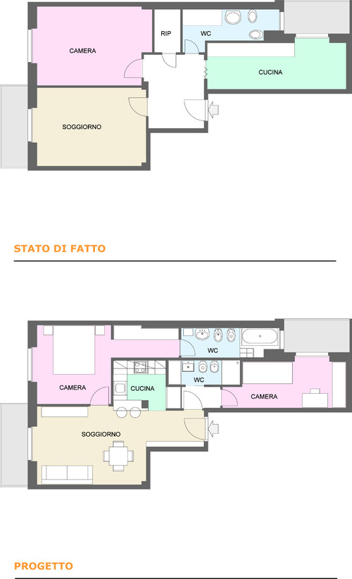 Come dividere una casa di 60 mq wc37 ~ pineglen Casa di 60 mq