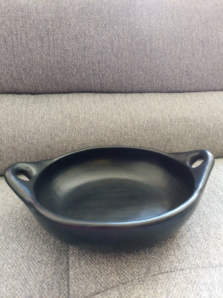 Ancient Cookware Stew Chamba Clay Pot Extra Large 8 Quarts, Black