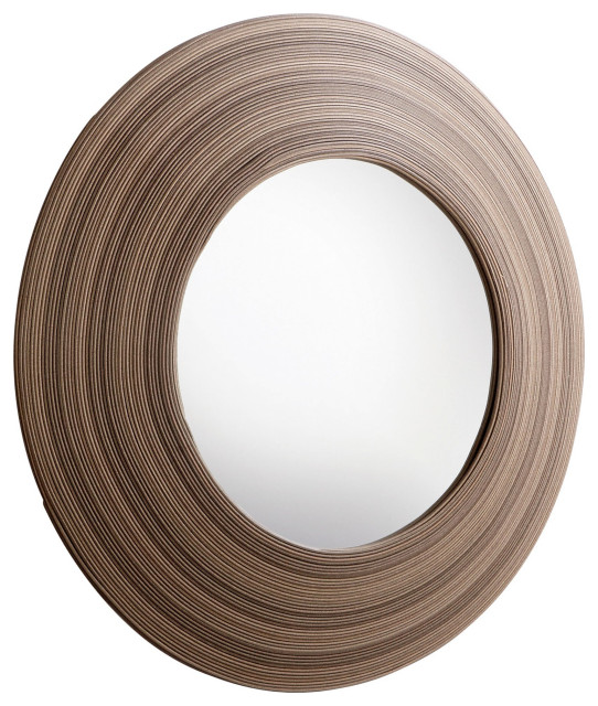Tristian Mirror, Espresso Transitional Wall Mirrors by Hudson