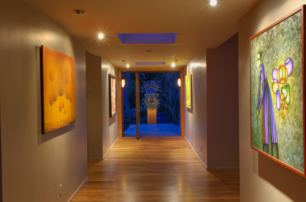 This is an example of a modern hallway in Portland.