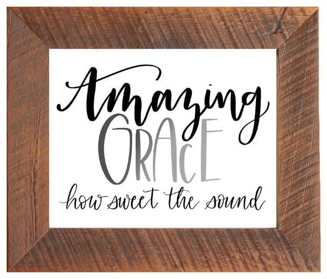 Amazing Grace How Sweet The Sound Wall Decor 8x10 Rustic