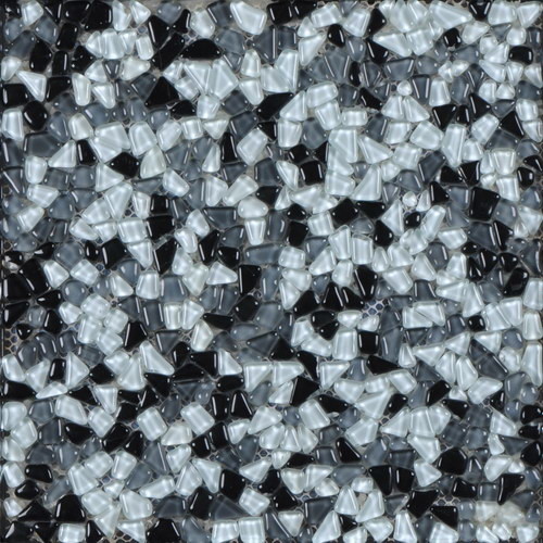 Pebble and penny round glass mosaic series